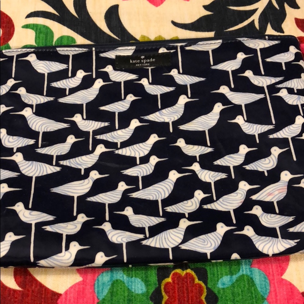 Kate Spade Bird of a Feather travel cosmetic bag